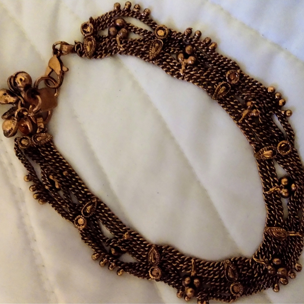 Free People Copper Charm Anklet